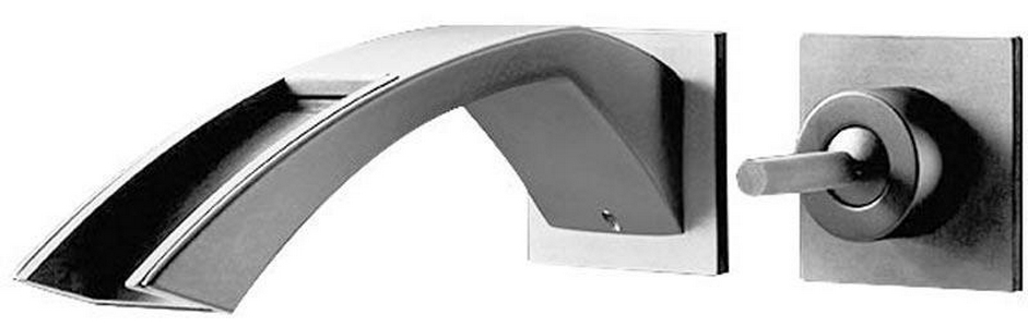 Смеситель для раковины, каскадный излив, настенный, встр. в стену, излив 191мм, внутренняя часть в компл. (цв. хром),  ZZ 3M Arche 2475 CC cascata