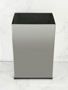 Ведро из нерж.стали, 65 л., 650*350*270 мм, прямоугольное, без крышки, хром, ZZ Nofer Nofer 14075.65.SC.B