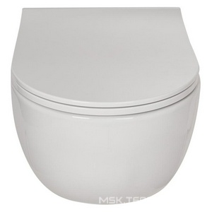 Комплект : инсталляция для подвесного унитаза+ клавиша цв.хром глчнец+ подвесной унитаз безободковый с сиденьем микролифт ZZ Berges Универсал 043203