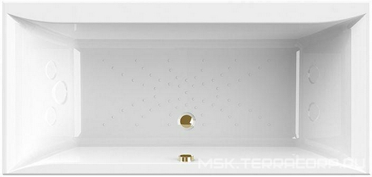 Ванна акриловая "ПАЛЕРМО", 1800х850,  каркас и слив-перелив золото в компл., БЕЗ панели ZZ
