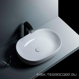 Раковина накладная 600x415x135мм, без отверстия для смесителя, без перелива, (цв.белый глянец), Vincea ZZ Vincea Раковины VBS-302