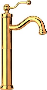 Смеситель для раковины, "Высокий", c д/к, (цв.золото),  ZZ Paini Duomo 88OP211LLSSR