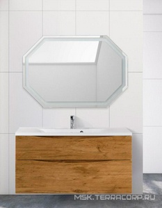 База под раковину подвесная с двумя выкатными ящиками, 1200х450х500мм, (без раковины), (цв.Rovere Nature),  ZZ BelBagno Marino MARINO-H60-1200-2C-SO-RN-P