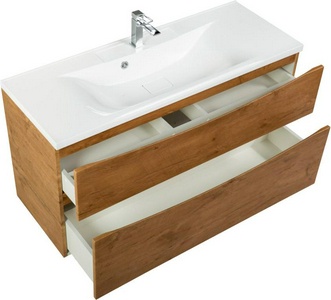 База под раковину подвесная с двумя выкатными ящиками, 1200х450х500мм, (без раковины), (цв.Rovere Nature),  ZZ BelBagno Marino MARINO-H60-1200-2C-SO-RN-P