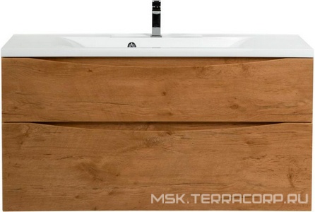 База под раковину подвесная с двумя выкатными ящиками, 1200х450х500мм, (без раковины), (цв.Rovere Nature),  ZZ BelBagno Marino MARINO-H60-1200-2C-SO-RN-P