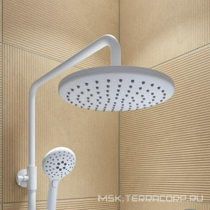 Душевая стойка Ray (смеситель c ручным и верхним душем, излив), цв. белый, ZZ Iddis ray RAYWT3Fi06