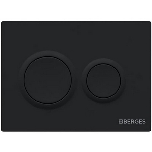 Инсталляция для подвесного унитаза, двойной смыв, 3/6 л., кнопка O5 в компл. , цв.черный матовый, ZZ Berges Novum 040265