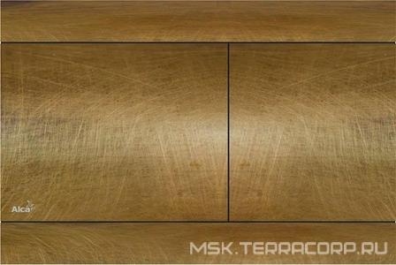 Клавиша двойного смыва FLAT для инсталляции, цвет бронза античная матовая ZZ AlcaPlast Универсал FUN-ANTIC