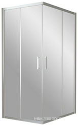 Душевое ограждение ZA-F, 120x10x200 cм,  профиль матовый хром, стекло прозрачное,  покрытие BriteGuard ZZ