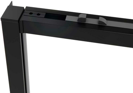 Дверь для душа, в нишу 1200хh2000мм, раздвижн, 1 дверь, 1 неподв.секция, правая/левая,(стек.тонирован 6мм Easy Clean,фурн.цв.черный мат),  ZZ Vincea Slim Soft VDS-1SS120CGB