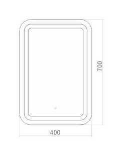 Зеркало AZARIO  400х700 LED-подсветка с диммером, сенсорный выключатель ZZ Azario Мальта ФР-00001372