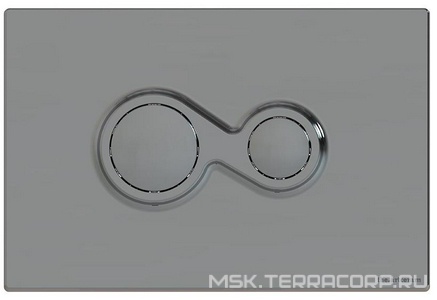 Клавиша двойного смыва, для инсталляции д/унитаза, (пластик цв.хром матовый),  ZZ ArtСeram Monet 701.000.70