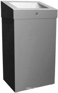 Корзина для мусора 47л, с конусным отверстием, нержавеющая сталь, матовая ZZ Merida MERIDA TOP KSM102.R