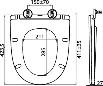 Сиденье для унитаза, с микролифтом,  ZZ BelBagno Lounge BB045/051SC