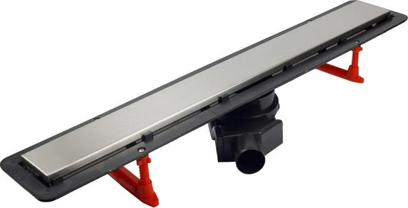 Дренажн.канал 450мм, готов.компл, сифон d50 вых.вбок,48л/мин, затвор(сухой/гидро), мин h монтаж 62мм, 2х стор.вставка цв.хром мат/стекло, CFL ZZ Pestan Confluo Frameless Line 13701229