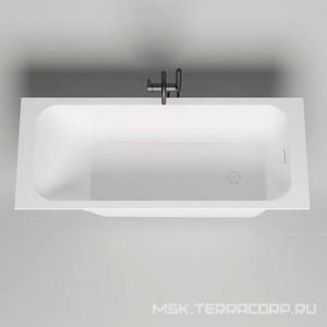 Ванна 1700х700хh600мм, встраив., литой камень S-Sense матовый цв.белый, д/к Up&Down в цвет ванны, интегрир.слив-перелив, ножки в компл,  ZZ Salini Orlanda Kit 102111M