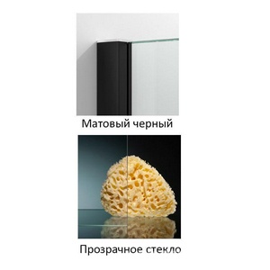 Ограждение на ванну двухстворчатое, с неподвижным сегментом 115*150 см, правое, профиль черный матовый, стекло прозрачное, ZZ Vegas Glass E2V LUX ST E2V LUX ST 115 02М 01 / правое