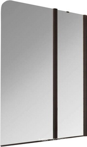 Ограждение на ванну двухстворчатое, с неподвижным сегментом 115*150 см, правое, профиль черный матовый, стекло прозрачное, ZZ Vegas Glass E2V LUX ST E2V LUX ST 115 02М 01 / правое