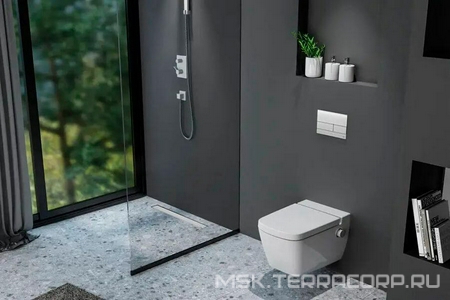 Панель смыва с двумя клавишами, для застенного модуля д/унитаза, (стекло белое сатинированное),  II ZZ Tece TECEsquare 9240824