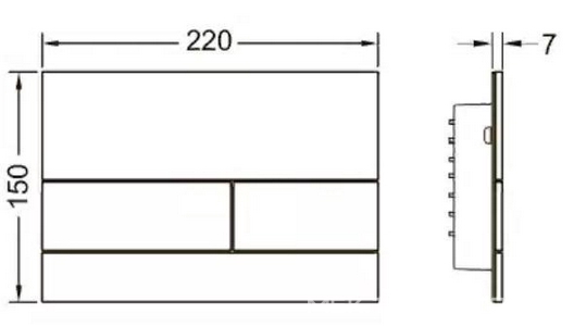 Панель смыва с двумя клавишами, для застенного модуля д/унитаза, (стекло белое сатинированное),  II ZZ Tece TECEsquare 9240824