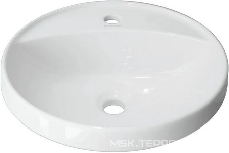 Раковина-чаша накладная  43х43х15.1 см, с отверстием под смеситель, белая Sanita Luxe Art Inside WB.IN/Art/43-C/WHT.G/S1 / (ART43SLWB01I)