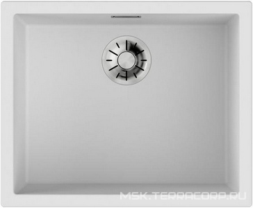 Мойка кухонная  55-U/I-WH, 500x400 мм, в комплекте крепёж, донный клапан, сифон, цв. белый ZZ Omoikiri Yamakawa 4993783