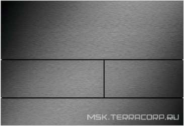 Панель смыва с двумя клавишами, для застенн. модуля д/унитаза, с покрыт.от отпечатков пальцев, (металл, цв.PVD Brushed Black Chrome), TECEsquare II ZZ