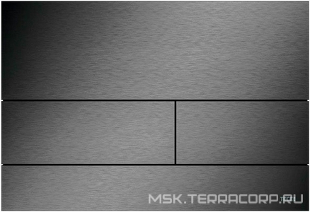 Панель смыва с двумя клавишами, для застенн. модуля д/унитаза, с покрыт.от отпечатков пальцев, (металл, цв.PVD Brushed Black Chrome),  II ZZ Tece TECEsquare 9240846