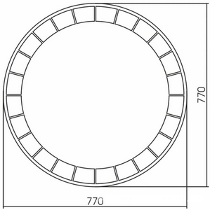 Зеркало -S D700, 77х77 см, бесконтактный сенсор, бегущая подсветка, ZZ Azario Пандора LED-00002788