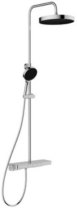 Смеситель-термостат для душа, со стационарным верхн.душем 30см., душевая лейка, шланг в компл., (цв.хром),  ZZ Vincea Inspire VSFS-3I12TCH