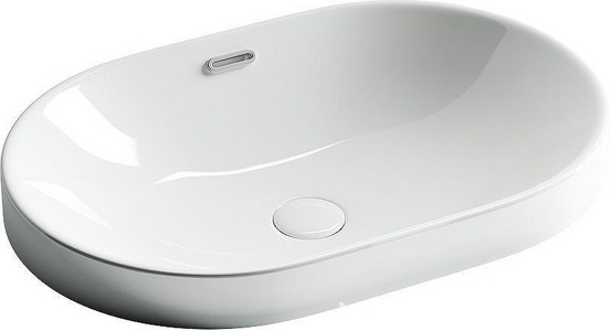 Раковина  встраиваемая  600х400х195мм,БЕЗ отверстия под смеситель, цв. белый ZZ Ceramica Nova Element CN5020