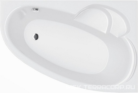 Ванна 170х110см, асиметричная, Правая, без ножек/рамы, панелей, слива-перелива, (акрил цв.белый),  ZZ Alba Spa Katrina ВАС028030П100