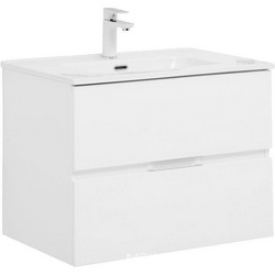 Тумба подвесная Алвита new 70 см, 2 выдвижн. ящик, , БЕЗ раковины арт.284027, цв.белый матовый, ZZ
