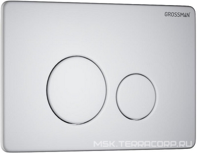 Клавиша смыва, двойной смыв, нержавеющая сталь, цв.белый матовый Grossman Classic 700.K31.05.01M.01M