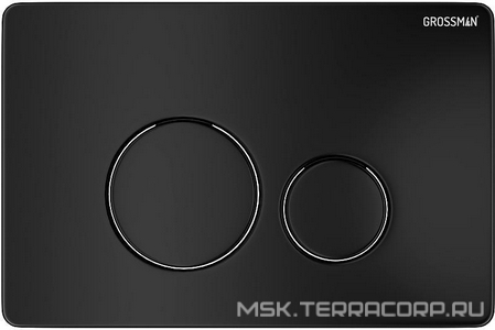 Клавиша смыва, двойной смыв, нержавеющая сталь, цв.черный матовый Grossman Classic 700.K31.05.21M.21M