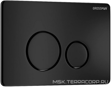 Клавиша смыва, двойной смыв, нержавеющая сталь, цв.черный матовый Grossman Classic 700.K31.05.21M.21M