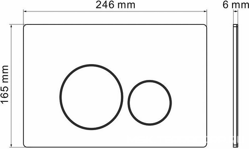Клавиша смыва, двойной смыв, нержавеющая сталь, цв. хром глянцевый Grossman Classic 700.K31.05.10M.10M