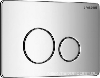 Клавиша смыва, двойной смыв, нержавеющая сталь, цв. хром глянцевый Grossman Classic 700.K31.05.10M.10M