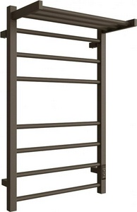 Полотенцесушитель электрический с полкой 80х50 см, скрытый монтаж, цв. оружейная сталь KL Двин Fs Plaza Neo 4657795054488