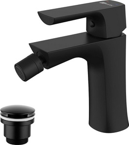 Смеситель для биде , 5x13.1x16.2 см, донный клапан Click/Clack в компл., цв. черный матовый ZZ Lemark Ursus LM7208BL