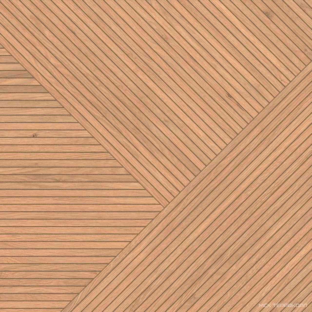 Log Icon Oak Modern Frame 2 ZZ 60x60 