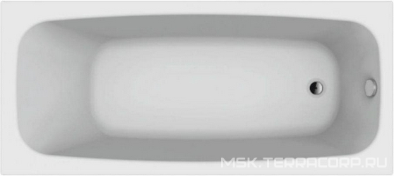 Ванна акриловая NELU 180x80, каркас в компл., без слива-перелива 051009, цв. белый ZZ