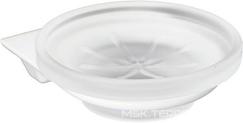 Мыльница стеклянная настенная Kammel K-8329white, цв. белый, ZZ