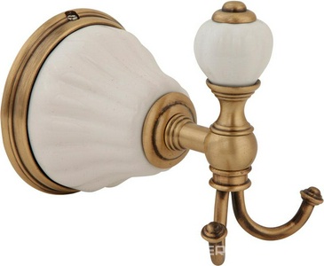 Крючок двойной, (цв.бронза / керамика),  ZZ Migliore Olivia 17430