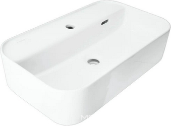 Раковина накладная 60х36х14,c отверстием под смеситель, цвет белый Sanita Luxe Infinity WB.CT/Infinity/60-C.Shelf/WHT.G/S1