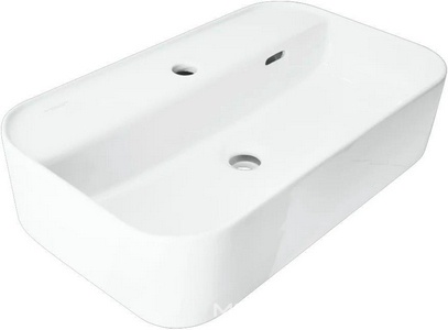 Раковина накладная 60х36х14,c отверстием под смеситель, цвет белый Sanita Luxe Infinity WB.CT/Infinity/60-C.Shelf/WHT.G/S1