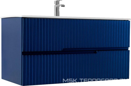 База под раковину подвесная с 2 выкатными ящиками,  770x449x500мм, без раковины, (цв.Sapfiro),  ZZ Cezares Duet DUET-800-2C-SO-SPF-P