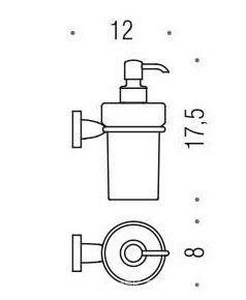 Дозатор настеный (стекло мат., держ. цв.хром),  ZZ Colombo Basic B9332