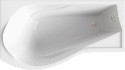 Ванна акриловая  170х80 см, левая (БЕЗ каркаса n039643 и сифона 19649) Bas Капри В 00015