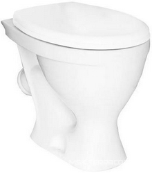 Чаша от унитаза "Формат", косой выход, цвет белый (ЗАПЧАСТЬ) ZZ